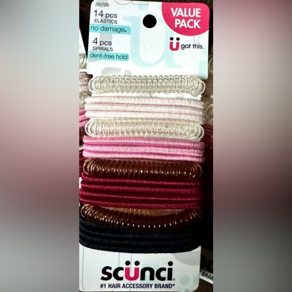 NEW 14pc Scunci Elastics Women’s Hair Accessories Value Pack, Assorted
